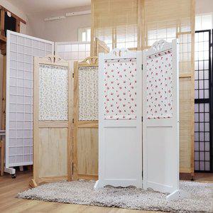 [가구야히메]플라워 패널 미니 2단 원목 인테리어 파티션(완조립 지지대포함)