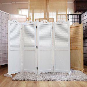 [가구야히메]갤러리 패널 미니 4단 원목 인테리어 파티션(완조립 지지대포함)