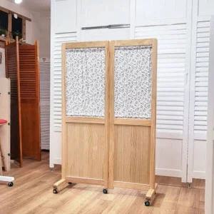 [가구야히메]틈이 보이지 않는 플라워 153 바퀴 2단,3단 파티션 카페가림막 원룸파티션