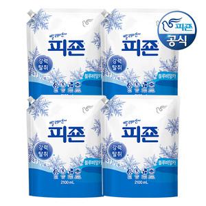 피죤 섬유유연제 블루비앙카 2100ml 리필 x 4개