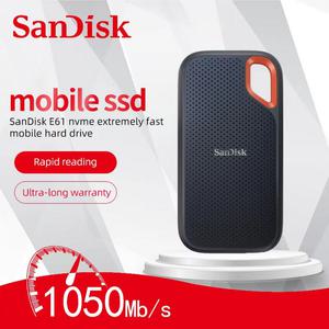 외장하드2tb 100% SanDisk 휴대용 외장 SSD 하드 드라이브 노트북용 솔리드 스테이트 디스크 1050M HHD 2TB