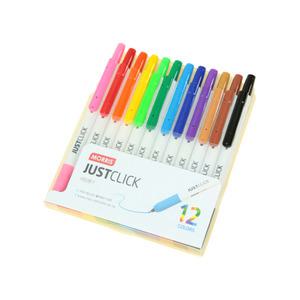 모리스 저스트클릭 노크식 네임펜 F 12색세트/클릭식