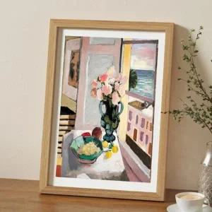 A4 상장 그림 작품 사진 인테리어 우드 액자 브라운