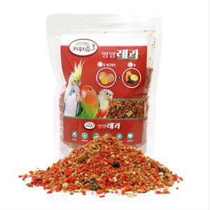 [애니몰파크]키워쥬 영양 레과 레드에그푸드 과일 500g 앵무새 사료 먹이 간식 새사료