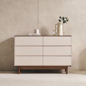 [스코나] 어바나 원목 와이드 체스트 3단 6칸 서랍장 1200