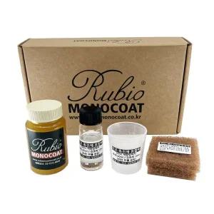 루비오 모노코트 Plus 2C 130ml 퓨어투명 실내용 RMC Oil Plus 2C 목재투명마감 + 오일용천