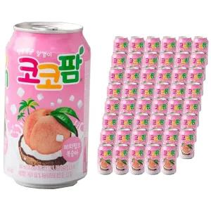 해태 코코팜 피치핑크복숭아 340ml x 48캔 (24캔 2박스)