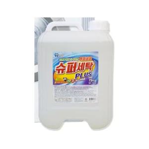 슈퍼세탁플러스 액체세제 15kg 말통 버블윅 세탁세제/대용량/업소용/빨래방/빨래/중성세제/빨래세제/쉰내