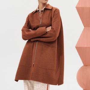 에르메스 여성 캐시미어코트 Wool zipped coat H5E0190DCDM34 마론 머스카바도