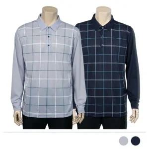 [다잇템] 남성 카라 골프티셔츠 롱슬리브 더블체크 티셔츠_14771937_588872