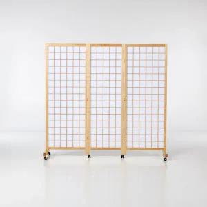 [가구야히메]바퀴 병풍 3단 파티션