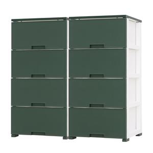 2개세트 국내제작 모던 우디 4단 플라스틱 서랍장 수납장 장난감 속옷정리함 침실서랍장