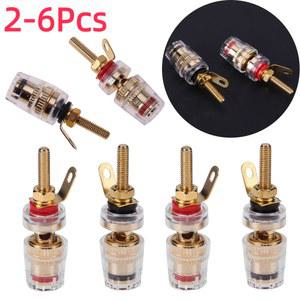 황동 스피커 앰프 바인딩 포스트 단자 투명 쉘 산화 저항 바나나 플러그용 4mm 2 6