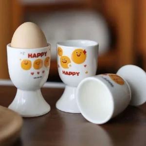 세라믹 에그홀더 계란 트레이 받침대 홀더 컵 아침 에그컵