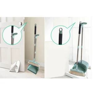 빗자루 쓰레받기 세트 일체형 보관 빗자루세트 긴비/쓰레기받이/청소용/방비/학교/부드러운/만능/쓰레받이