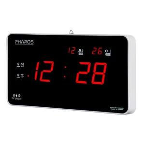 파로스 디지털 전자 LED 벽시계 GPS수신 시간자동조정 각인 무료인쇄 PHA-D3220