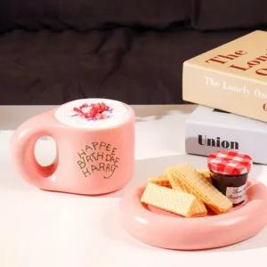 도자기머그 해리포터 뭉뚝 머그컵 소서 세트 270ml