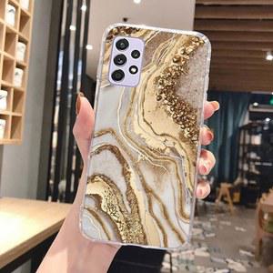 핸드폰케이스 골드 핑크 글리터 대리석 휴대폰 케이스 커버 갤럭시 A54 A52 A53 A14 A12 A13 A24 A22 A23 A34 A32 A33 A04S A03S A02S