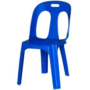 국산 등받이 의자 1호 파랑 플라스틱 편의점 포장마차 야외 행사 포차 테라스 학교 파라솔