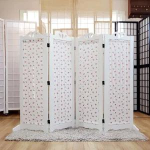 [가구야히메]올 플라워 미니 4단 원목 인테리어 파티션(완조립 지지대포함)