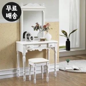[벤티스가구]렌 엔틱 화장대 콘솔 학생 입식 안방 수납 서랍 가구 미니 화장대 틈새 고급 가구 800