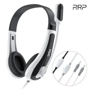 TGIC TGH-6000M 블랙 유선 PC 헤드셋 헤드폰 강의 수업 회의용 플렉시블 리모컨볼륨조절