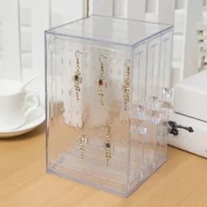 정리대 악세사리보관함 아크릴 귀걸이 진열대 기본형 보석함 세련된케이스 귀걸이정리함