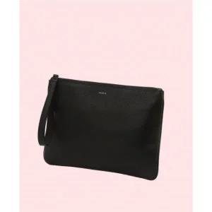 헤지스 액세서리 선물 On라인 판 베이직 기본 블랙 가죽 레더 밴드 스트랩 클러치 가방백 3754164