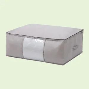 (중형 그레이) 부직포 리빙 박스/압축팩/압축/정리함/이불/파우치/가방/보관함/보관/정리/대용량/의류