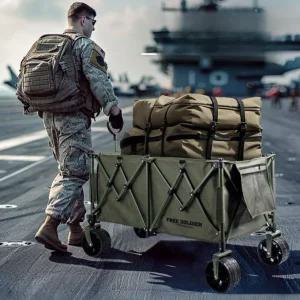 대용량 웨건 캠핑용 트롤리 접이식 여행 피크닉 대형 캠퍼