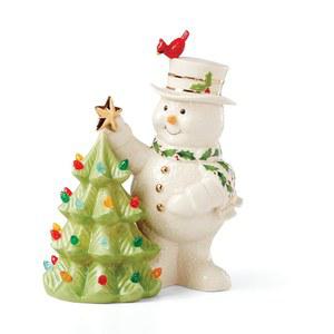 레녹스 894906 해피 홀리데이 눈사람 조명 피규어, 크리스마스 및 홀리데이 장식