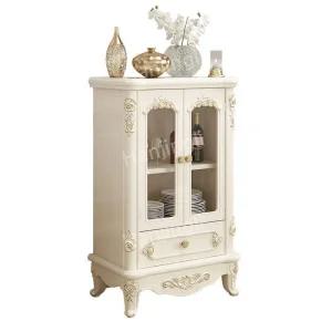 프렌치 엔틱 접시장 장식장 그릇장 유럽 와인 캐비닛 보관 단단한 나무 찬장 파티션 유리