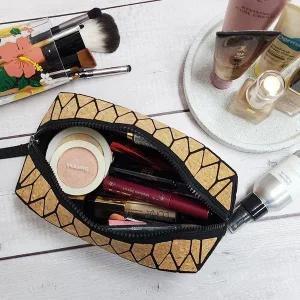 [하프클럽/]코르크 패턴 메이크업 파우치 대 화장품파우치 화장품