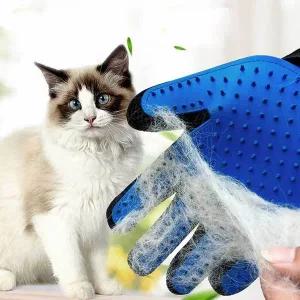 블루 털제거장갑 고양이그루밍 고양이브러쉬 잔털제거