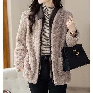 [하프클럽/패션]레더집업 레이어드 퍼자켓 25C23F17