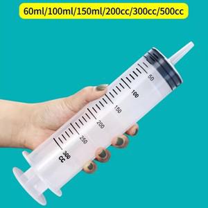 60-500ml 대형 주사기 1m 호스 튜브가   잉크 충전 바늘 접착제 디스펜서 팁 캡이 마지막