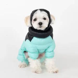 모자포함 발열안감 퍼피아 알파인푸퍼 강아지 하네스패딩 올인원 겨울옷 UP2264 제라미펫