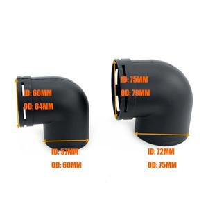 에어벤트 아울렛 60MM / 75MM L 엘보 커넥터 벤드 피스 덕트 파이프 덕팅 호스 디젤 히터 자동차 트럭 밴