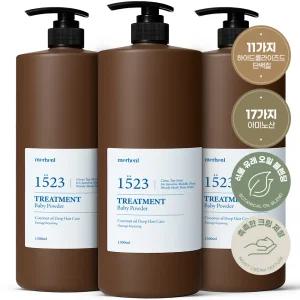 [3개 구성] 메르헨트 코코넛 대용량 약산성 트리트먼트 1500ml 베이비파우더향 미용실 단백질 두피
