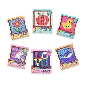 미니 DIY 스킬 자수 세트/패키지/도안/바늘/어린이/공예/공작/셋트/수예/취미/키트/만들기/놀이용/선물용