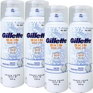 질레트 스킨텍 쉐이빙폼 245ml 4개