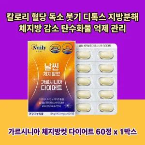 내장지방 뱃살 복부 아랫배 허벅지 감소 분해 억제 날씬체지방컷가르시니아다이어트900mgx60정 1박스