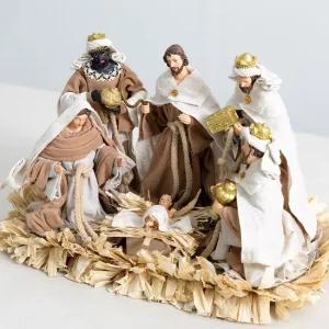 성탄절 대형 피규어 장식 고요한밤 거룩한 아기예수 40x23cm 교회 크리스마스 소품 용품 구유 탄생 데코