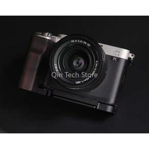 소니 A7C 용 나무 핸드 그립 퀵릴리즈 플레이트 L 브래킷 블랙 핸드메이드 아르카 스위스 클램프 베이스