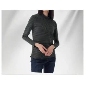 3컬러 에센셜 스트라이프 자수 긴팔 티셔츠 LCTSO971 976660 지센