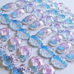 더하우스마켓 블링 바다 친구들 50개 글리터 데코덴 파츠 슬라임 다꾸 꾸미기용 재료 소품