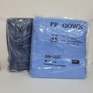 아원 부직포가운 PP가운 10매 파랑남색 랜덤 병원가운 진료가운