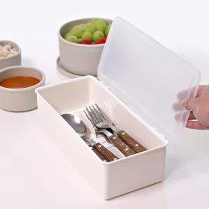 뚜껑 수저통/가게/수저/케이스/수저함/가정용/뚜겅/보관함/가족/고급/다용도/물빠짐/대용량/디자인/사각