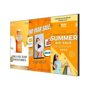 Cannarriz 40인치 4k UHD 700니트 월 마운트 디지털 사이니지 슬림 핏 프레임리스 상용 디스플레이 LCD 모니터 광고 화면 4-64GB Android 11.0(HDMI 포함)