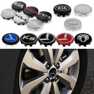 자동차휠캡 56/65mm 자동차 휠 센터 허브 캡 스티커 배지 커버 기아 K2 K3 K5 K7 EV6 KX3 쏘울 셀토스 스포